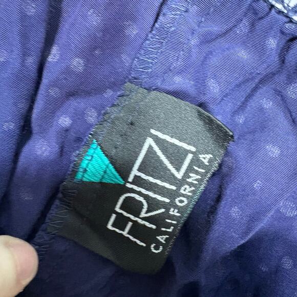 Fritzi California Vintage 1980's Blue Polka Dot Tapered Pants - Medium - Pull On - Picture 4 of 7